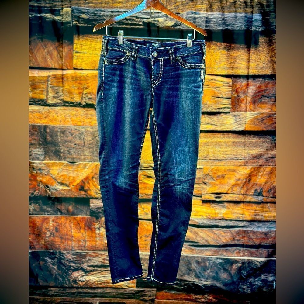 Ladies sized W31/L31 Silver, style Suki super stretch skinny, jeans